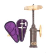 A 19th century Dowler Patent Thomason King's corkscrew,