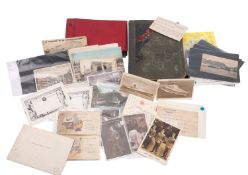 A collection of early 20th century postcard album and contents mostly foreign topographical,