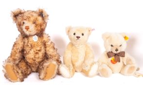 A group of three boxed Steiff bears, including Anna the Friendship Bear 30cm, Petsy 26cm,