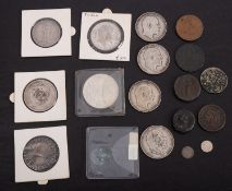 Edward VII halfcrowns 1904,09, a 1910 florin, with a 1904 Indian rupee, 1892 half crown,