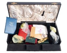 A collection of coins including three 1934 1 Reichsmark, three 1951 Crowns etc,