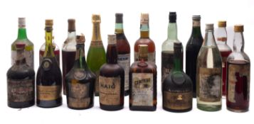 Assorted wines and spirits, including whisky, cointreau etc.