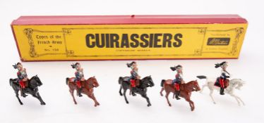 Britains toy soldiers, set 138, Cuirassiers, 5 mounted figures,