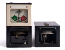 A 20th century white and black plastic line indicator,