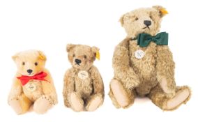 A Steiff Classic 1920 mohair Teddy bear with green bow tie, 38cm.