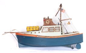 A kit built model of the 'Orca' after the fishing boat from the film 'Jaws',
