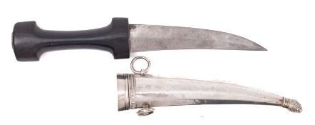 A white metal mounted kindjal,