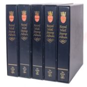 1953-2018 mint collection of Great British stamps in five boxed Royal Mail hingeless albums with