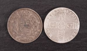 A 1696 and an 1845 Crown (2)