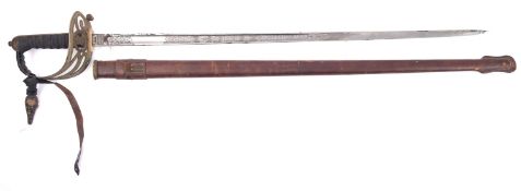 A George V WWI Light Infantry Officer's dress sword by Henry Wilkinson, London, serial number 54799,