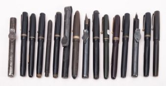 A group of eleven Mabie Todd & Co 'Swan' fountain pens,