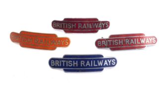 Four BR Enamel totem cap badges by J Gaunt ,