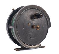 A Wesley Richards 4 inch alloy reel, stamped with markers name as per title,