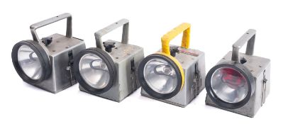 A group of four British Rail hand lamps,