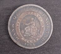 An 1804 Bank of England Dollar (fine shillings).