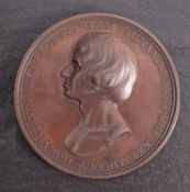 A boxed medallion, Heration Nelson, Reserve Bellona, 53mm.