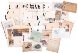 A collection of forty-six Naval greetings cards.