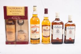 Ten various bottles of Whisky, comprising Ballantine's Aged 12 yrs, Bowmore Islay 12yrs.