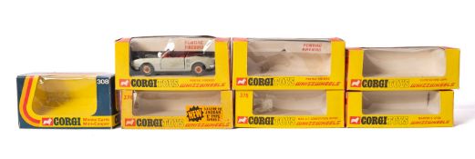 CORGI 343 Pontiac Firebird, silver body with black bonnet, rear stripes and tonneau, red interior,