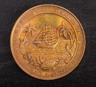 A boxed Trades Exhibition and Market medal, presented to Sir William Pink 1896.