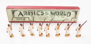 Britains toy soldiers, set 1425, Abbyssinian Tribesmen, 8 figures,