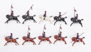 Britains toy soldiers, rare set 63, 10th Bengal Lancers, Hodson's Horse, 10 mounted figures,