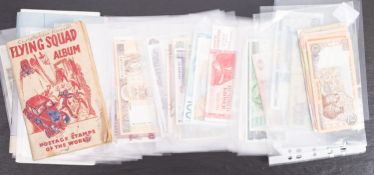 A collection of coins and banknotes, including Oxford Boxing Medal (silver hallmark), etc.