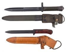 A Czechoslovakian U258 bayonet and Spanish Cetme Model L bayonet (2)