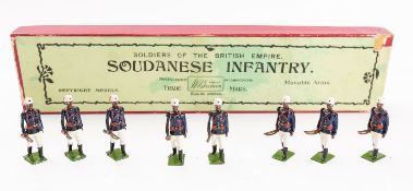 Britains toy soldiers, set 116, Soudanese Infantry, 8 figures,
