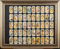 Players and Others. Six framed sets of cigarette cards.