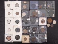 A collection of mixed world coinage.