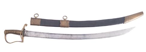 A 19th century HM Coastguard or Customs short sword, stamped Mole,