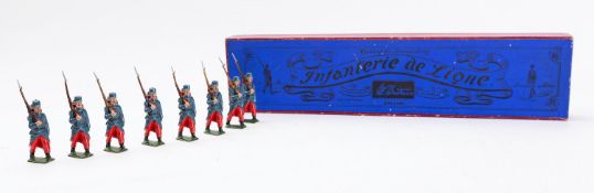 Britains toy soldiers, set 141, Infantrie de Ligne: Types of the French Army, 8 figures,
