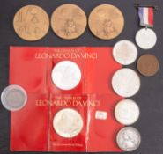 A mixed group of medals. Three medallic Art Co. New York for Apollo II, three silver approx.