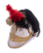 A French 1874 pattern Dragon Trooper's helmet the brass comb with female mask decoration ,
