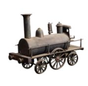 A late 19th/early 20th century scratch built live steam 2-2-2 locomotive,