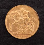 An Edwardian sovereign,