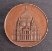 An Art Union of London, 1846, bronze medallion, Christopher Wren (58mm).