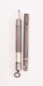 Sampson Mordan & Co, A white metal propelling pencil ,