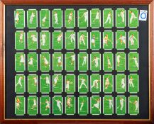Players and Others. Six framed sets of cigarette cards.