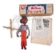 A Pelham puppet, 'Minstrel', with original box and paperwork.
