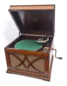An HMV Model 130 table grand gramophone with 5A sound box,