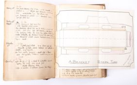 WITHDRAWN LOT An early 20th century Royal Naval Journal and Log book for R M W Greiffenhagen RN,