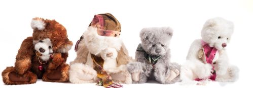 A group of four Charlie Bears, 'Elf' 51cm high, 'Carol' 51cm high, 'Pudding' 50cm high,