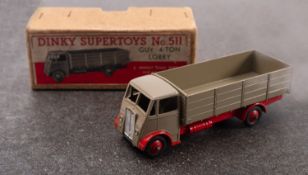 Dinky No. 511 Guy 4-Ton Lorry, beige cab and trailer
