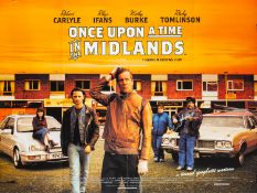 Four British quad film posters,'Once Upon a Time in the Midlands', 'Hustle & Flow', 'Green Street',