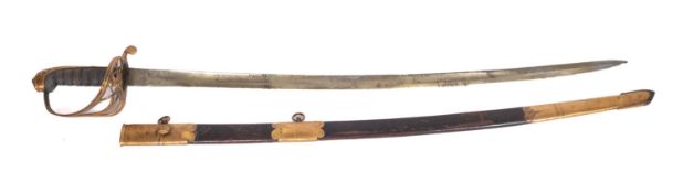 A Victorian 1822 pattern British Infantry Officer's sword, by Silver & Co, London,