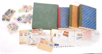 A collection of stamps in an album, three notebooks and loose with Gb from 1840 1d black used,