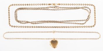 A small mixed group of jewellery, including a belcher link chain,
