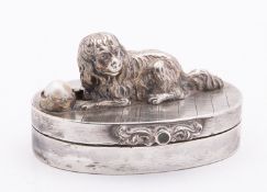 A 20th century silver snuff box with Russian marks for Moscow unknown maker,